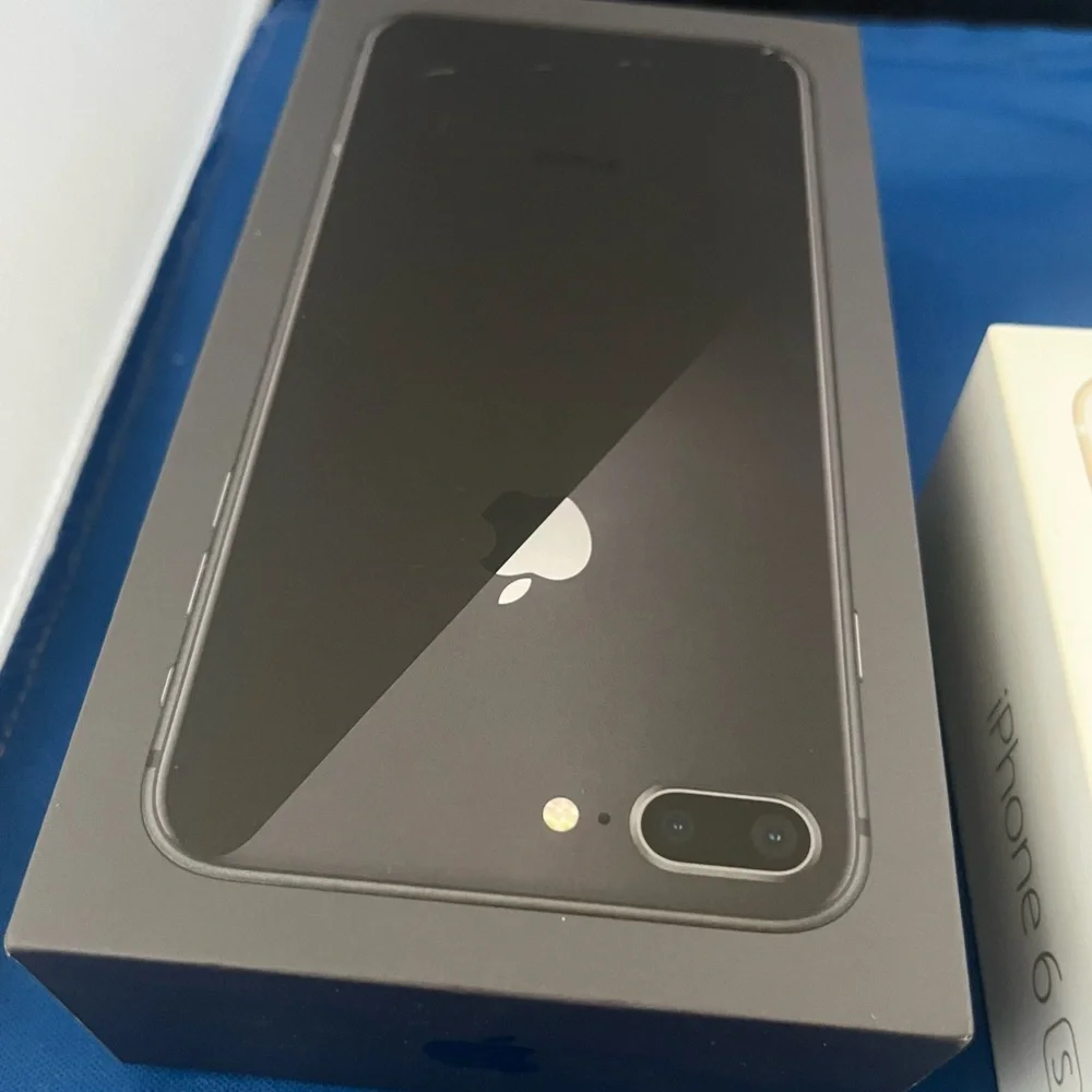 4 Apple iPhone Boxes Collection - Black, White, Gold